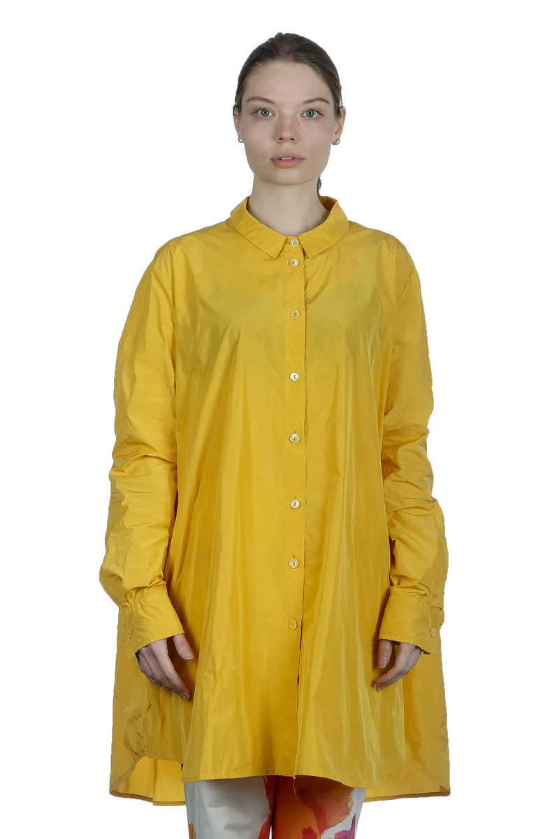 Katharina Hovman Damen Oversized Hemdbluse gelb