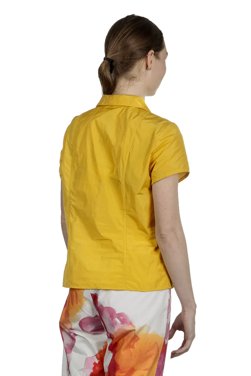 Katharina Hovman Damen Bluse mit Umlegekragen gelb