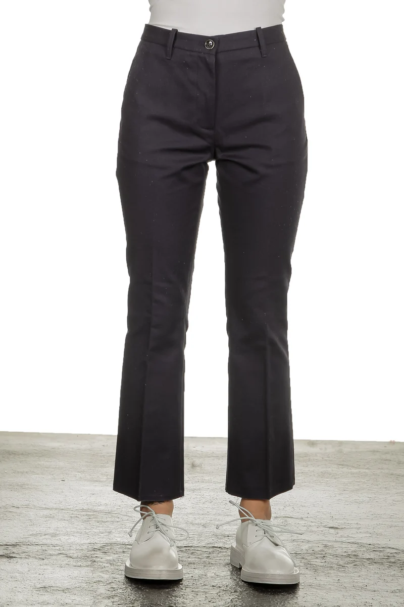 Nine In The Morning Damen Chino Hose dunkelblau