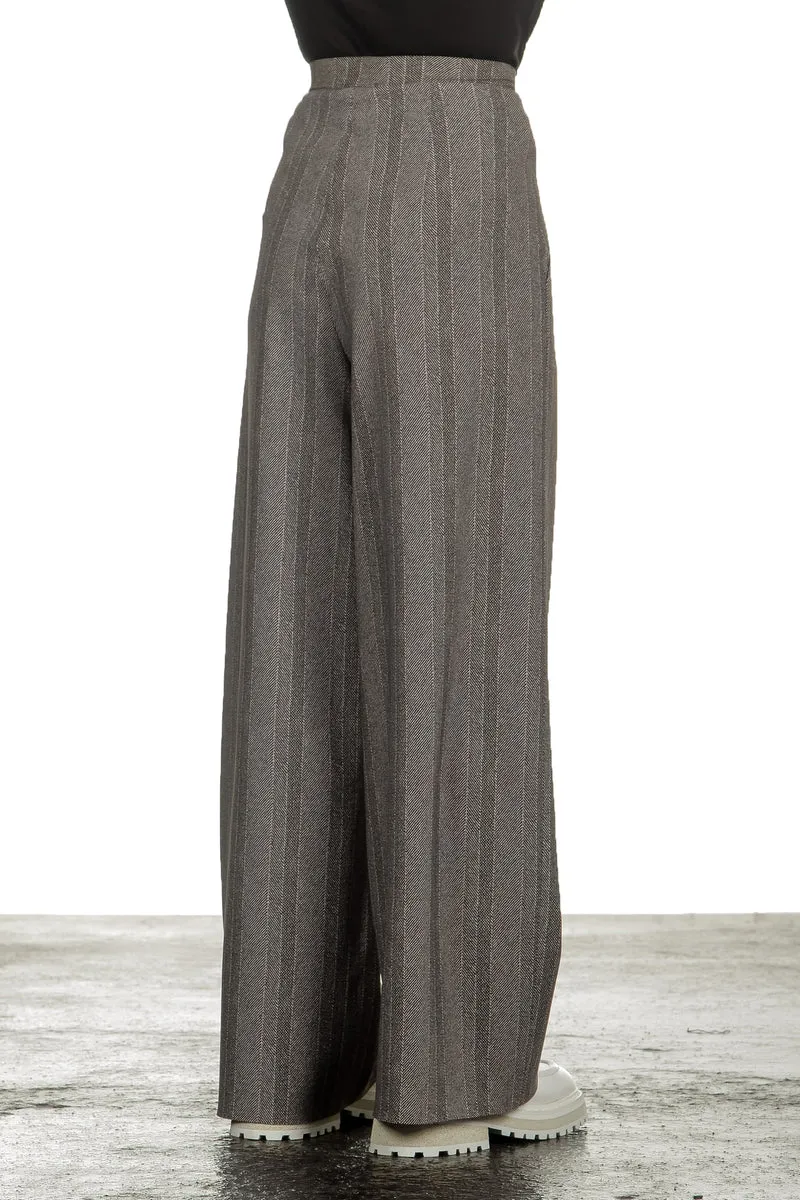 Schella Kann 2 Damen Weite Hose mit Print schwarz weiß