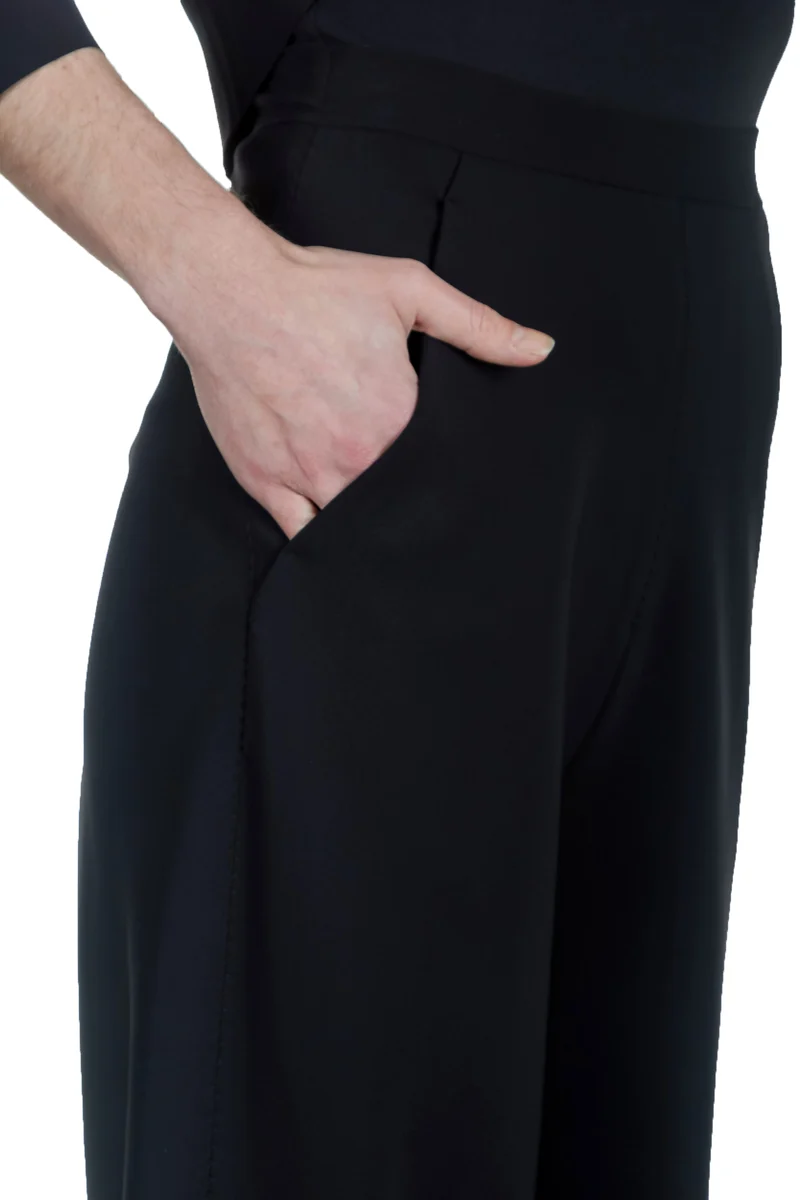 Schella Kann 2 Damen Hose mit weitem Bein schwarz
