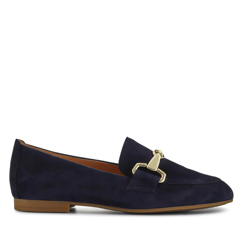 Jangle Gabor Suede Buckle Loafers - GAB37500 / 323 288 - Navy