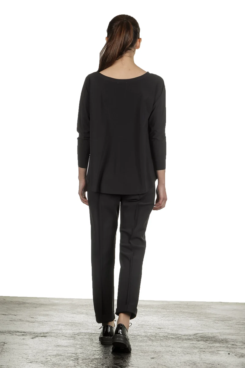 Schella Kann 2 Damen Stretch Longsleeve Shirt schwarz