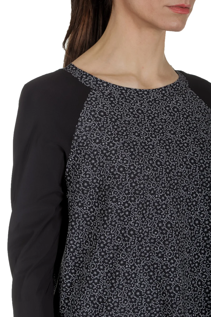Schella Kann 2 Damen Stretch Kleid mit Print schwarz grau