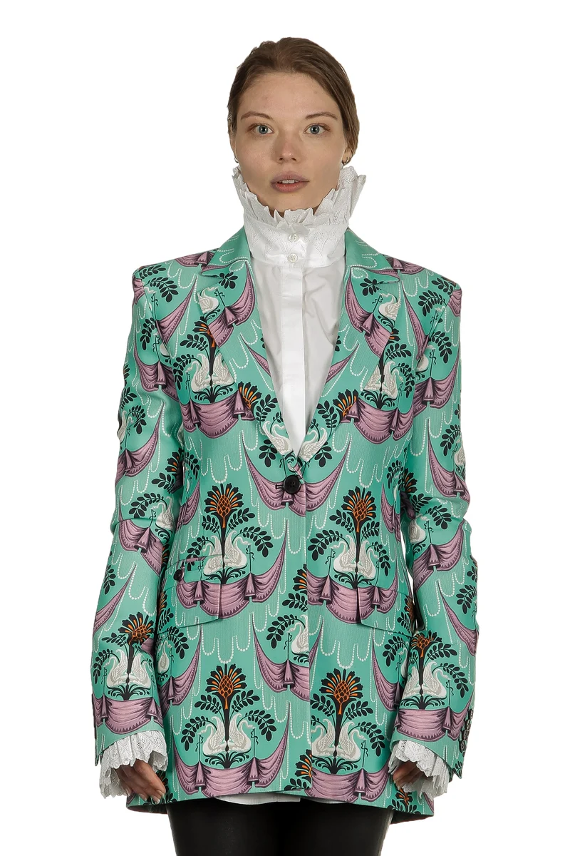 Paco Rabanne Damen Blazer mit Print multicolor
