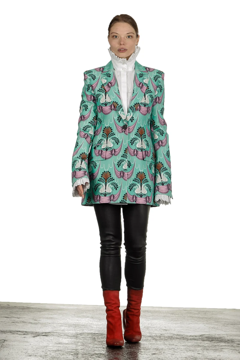 Paco Rabanne Damen Blazer mit Print multicolor