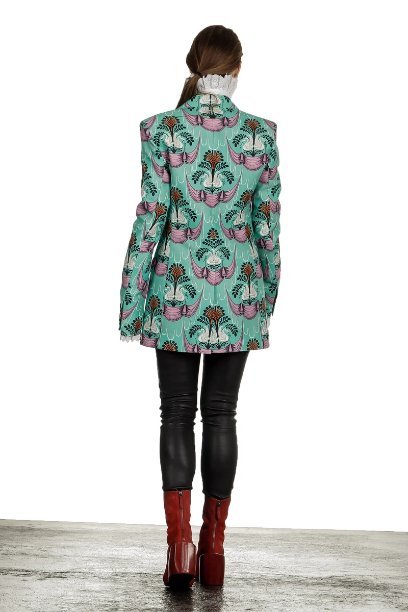 Paco Rabanne Damen Blazer mit Print multicolor