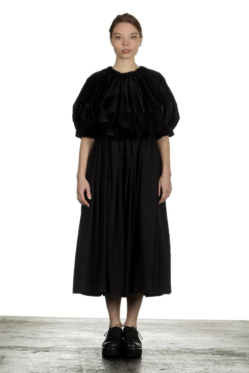 Comme Des Garçons Damen Midikleid schwarz