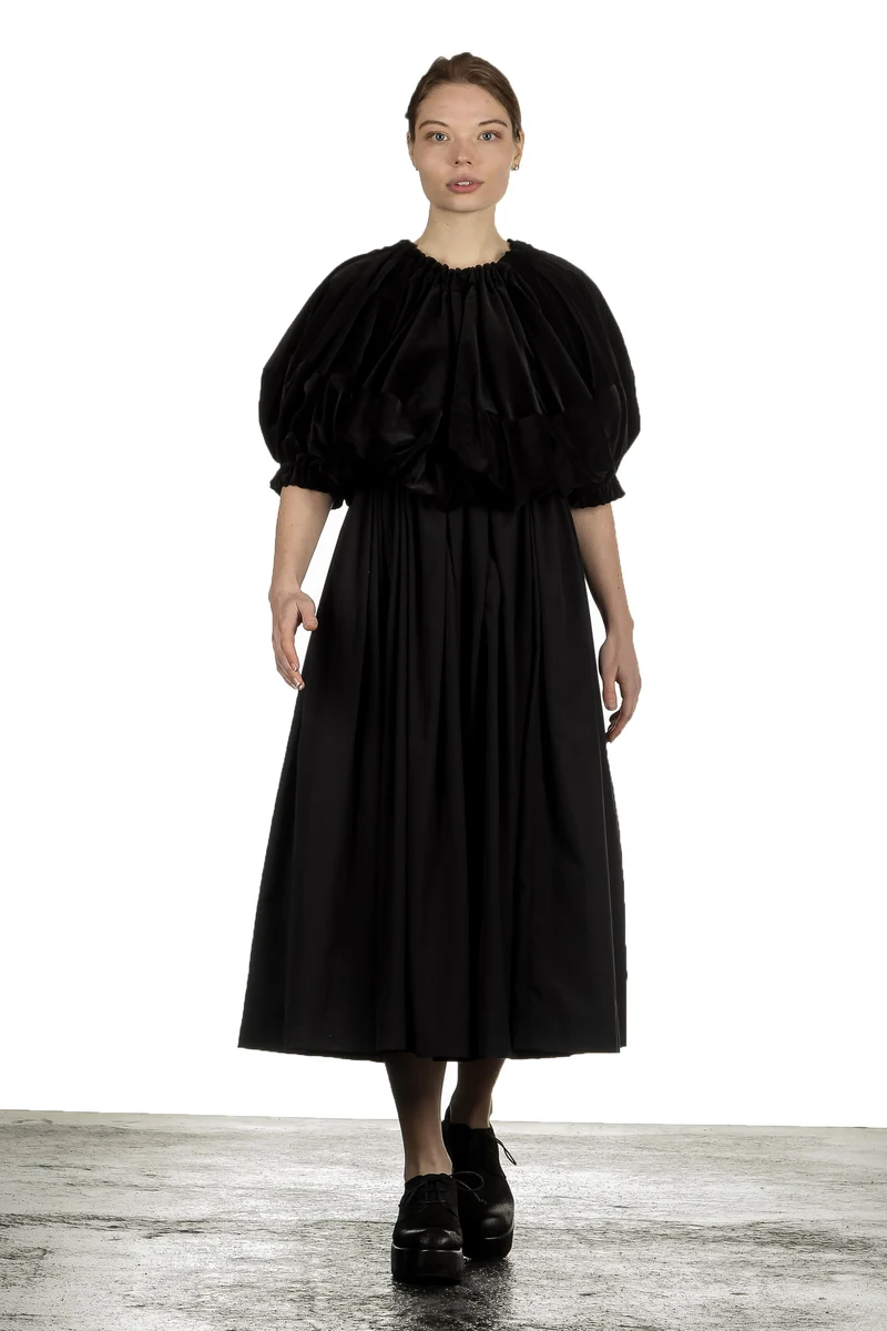 Comme Des Garçons Damen Midikleid schwarz