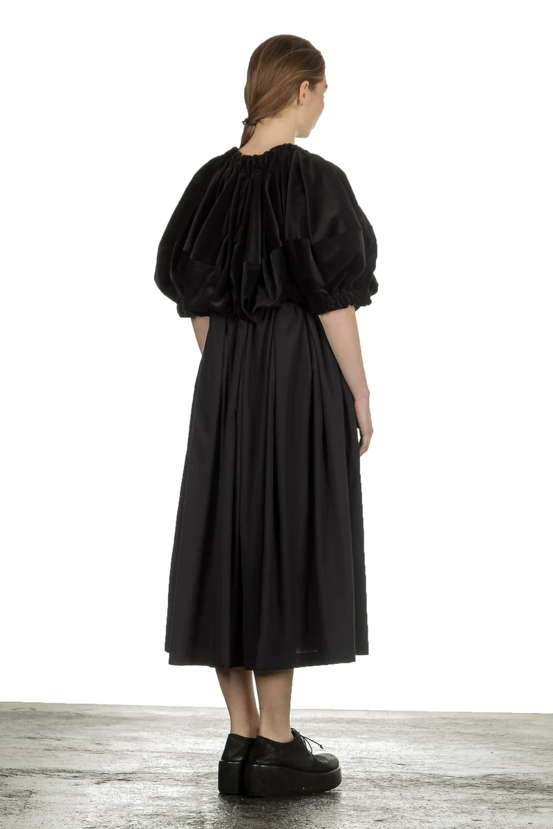 Comme Des Garçons Damen Midikleid schwarz