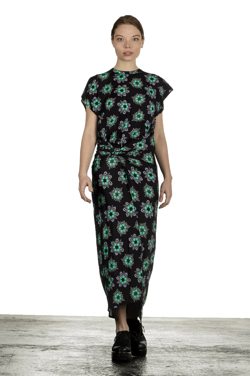 Paco Rabanne Damen Maxikleid mit Blumen-Print multicolor