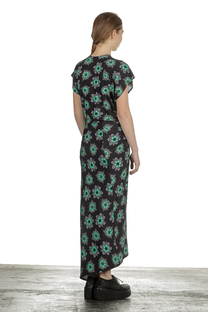 Paco Rabanne Damen Maxikleid mit Blumen-Print multicolor