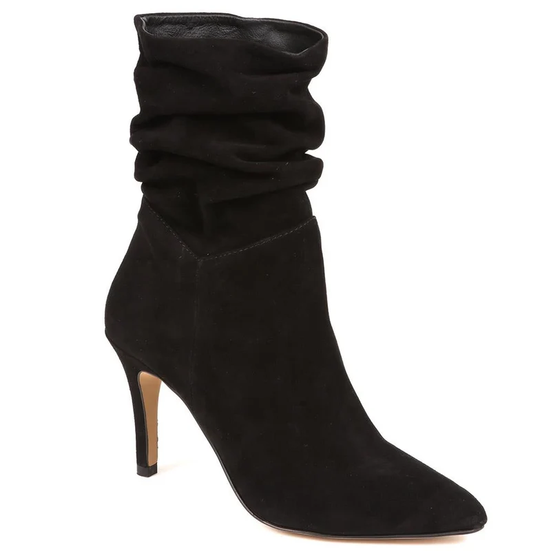 Luisa Leather Stiletto Heel Boots - LUISA / 324 250 - Black