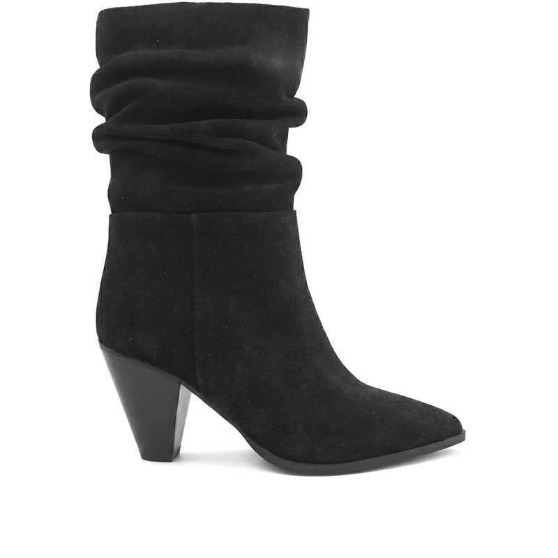 Khalessi Heeled Leather Slouch Boots - KHALESSI / 329 791