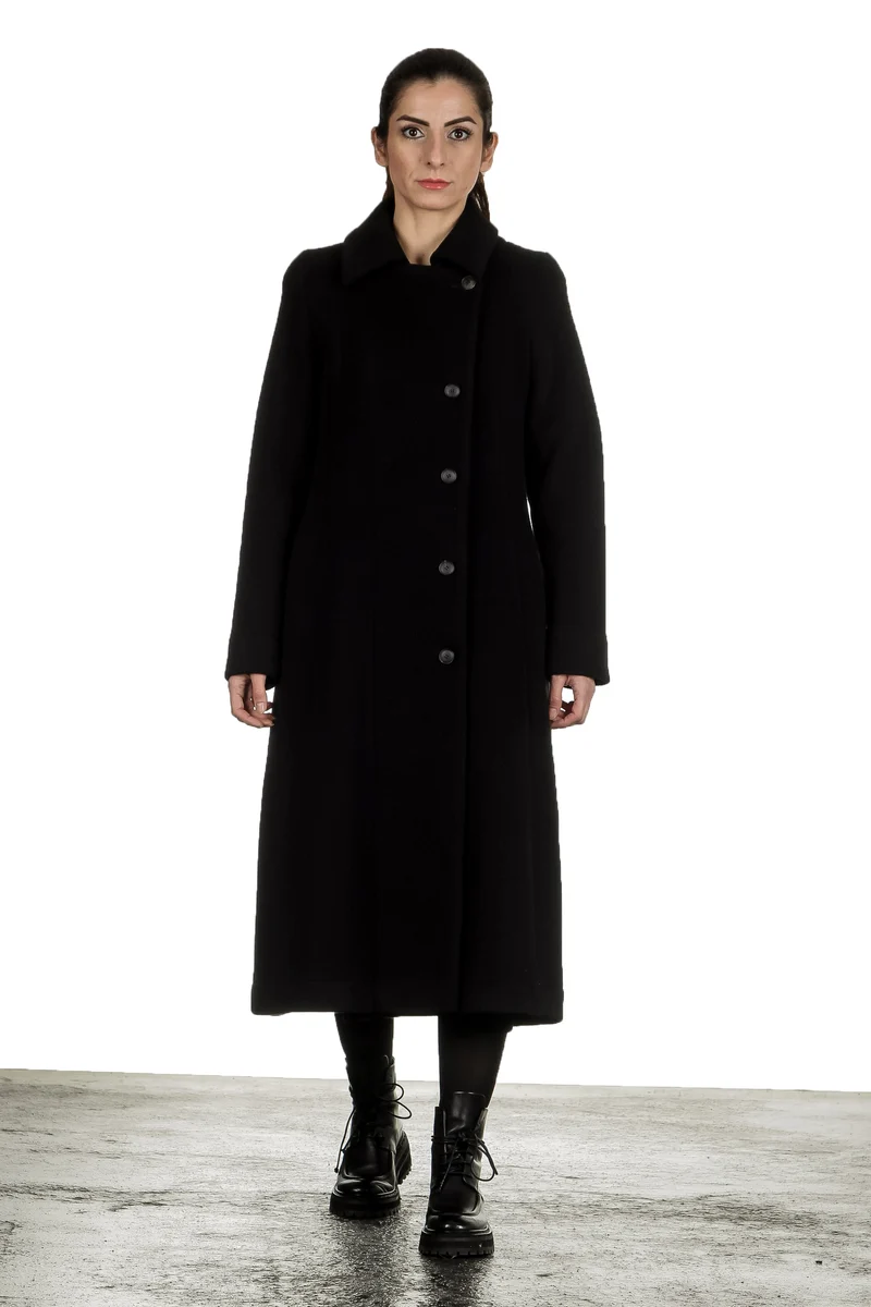 Yukai Damen Langer Mantel schwarz