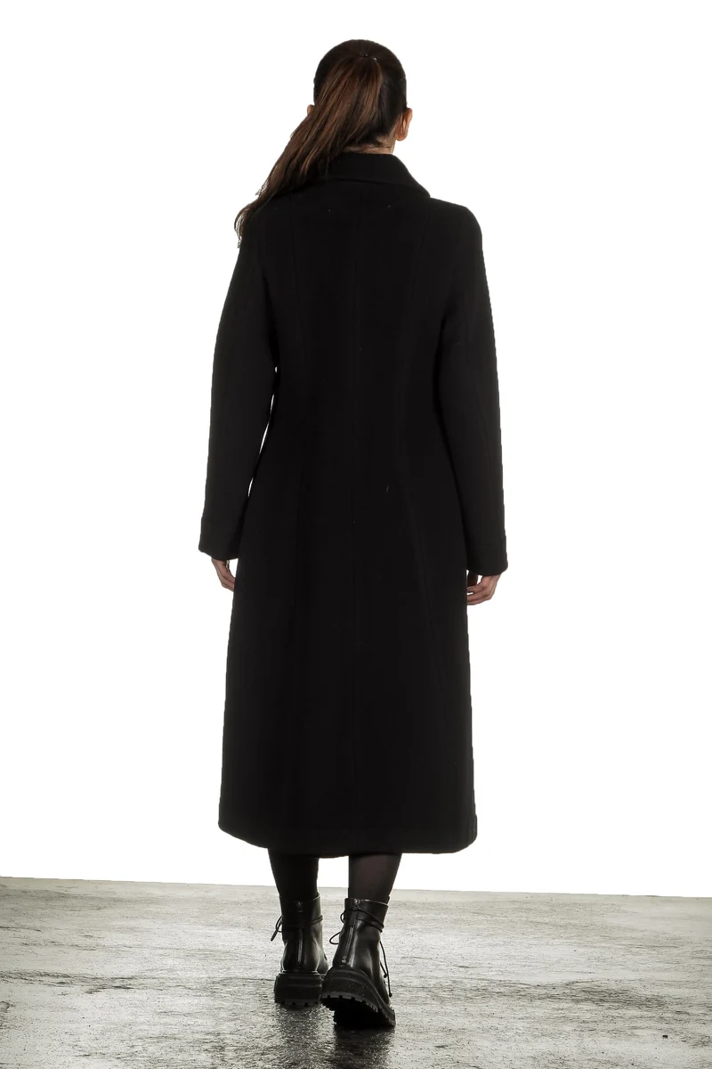 Yukai Damen Langer Mantel schwarz