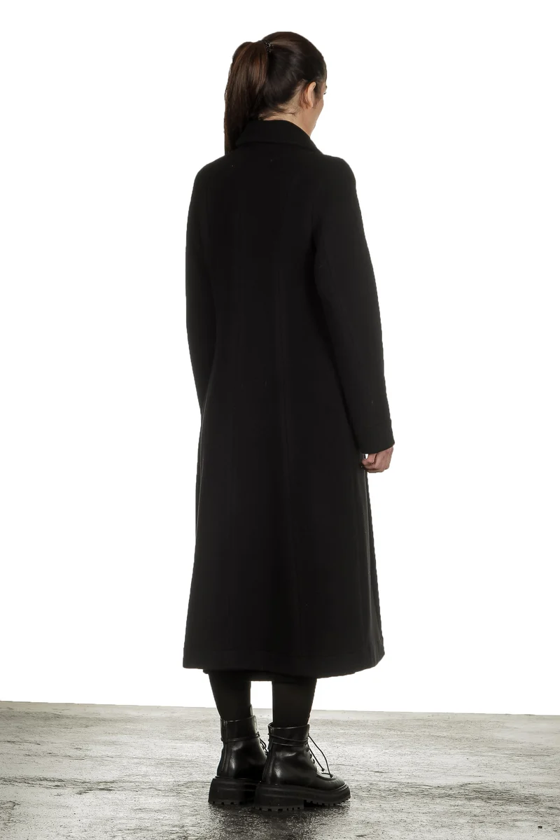Yukai Damen Langer Mantel schwarz