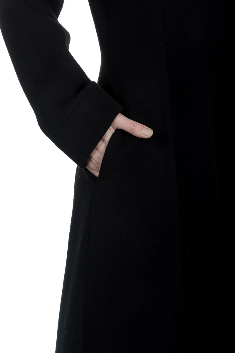 Yukai Damen Langer Mantel schwarz