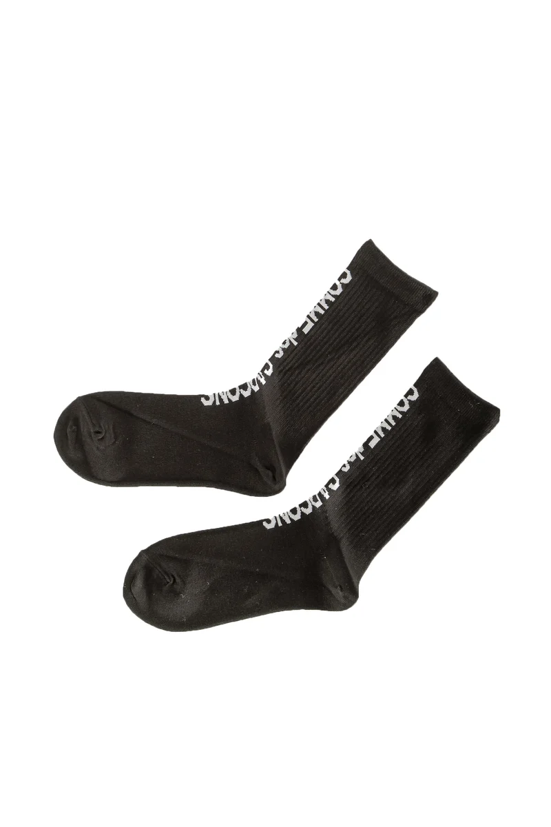 Comme Des Garçons Socken mit Logo-Print schwarz