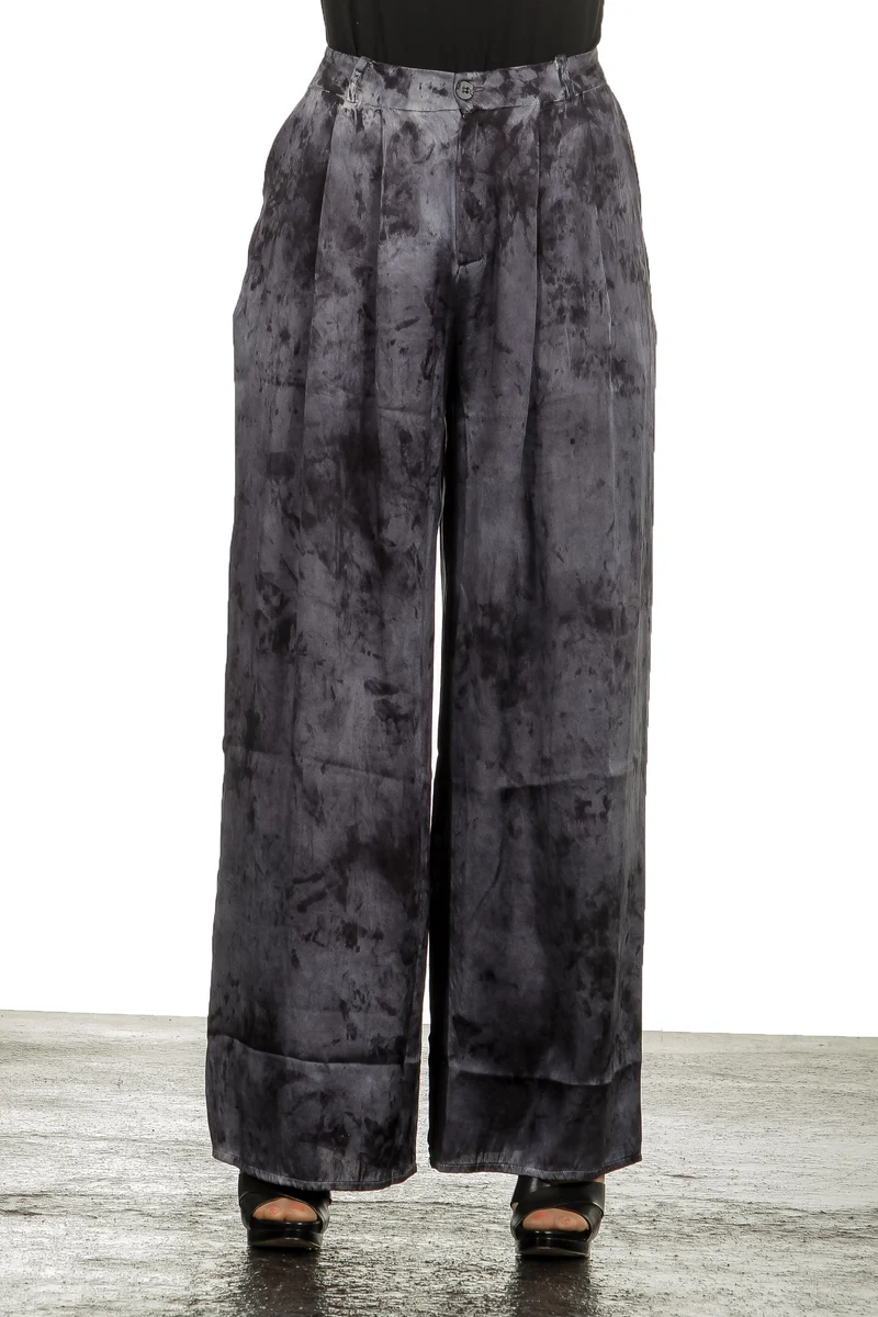 AVANT TOI Damen Bundfaltenhose Seide multicolor