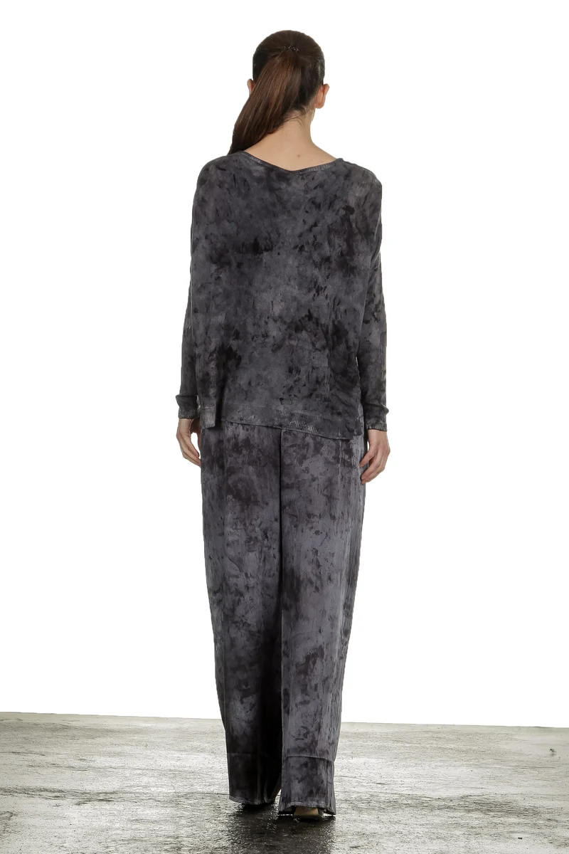 AVANT TOI Damen Bundfaltenhose Seide multicolor