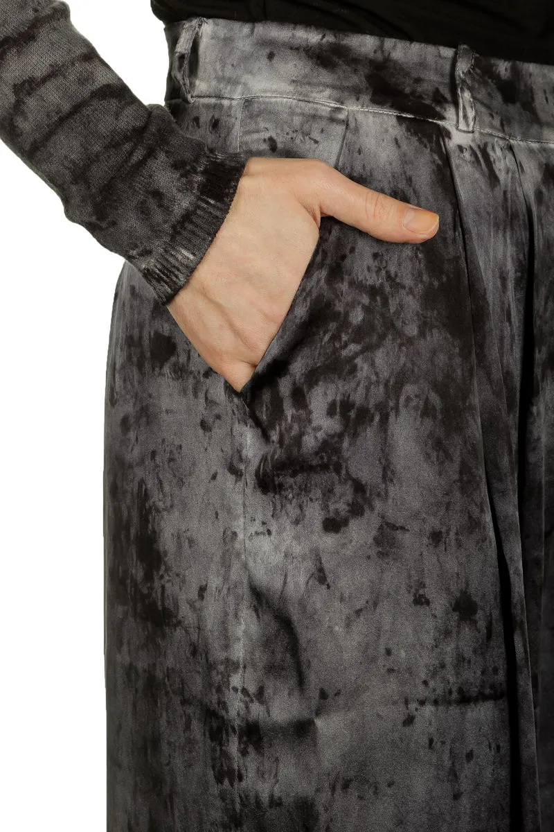 AVANT TOI Damen Bundfaltenhose Seide multicolor