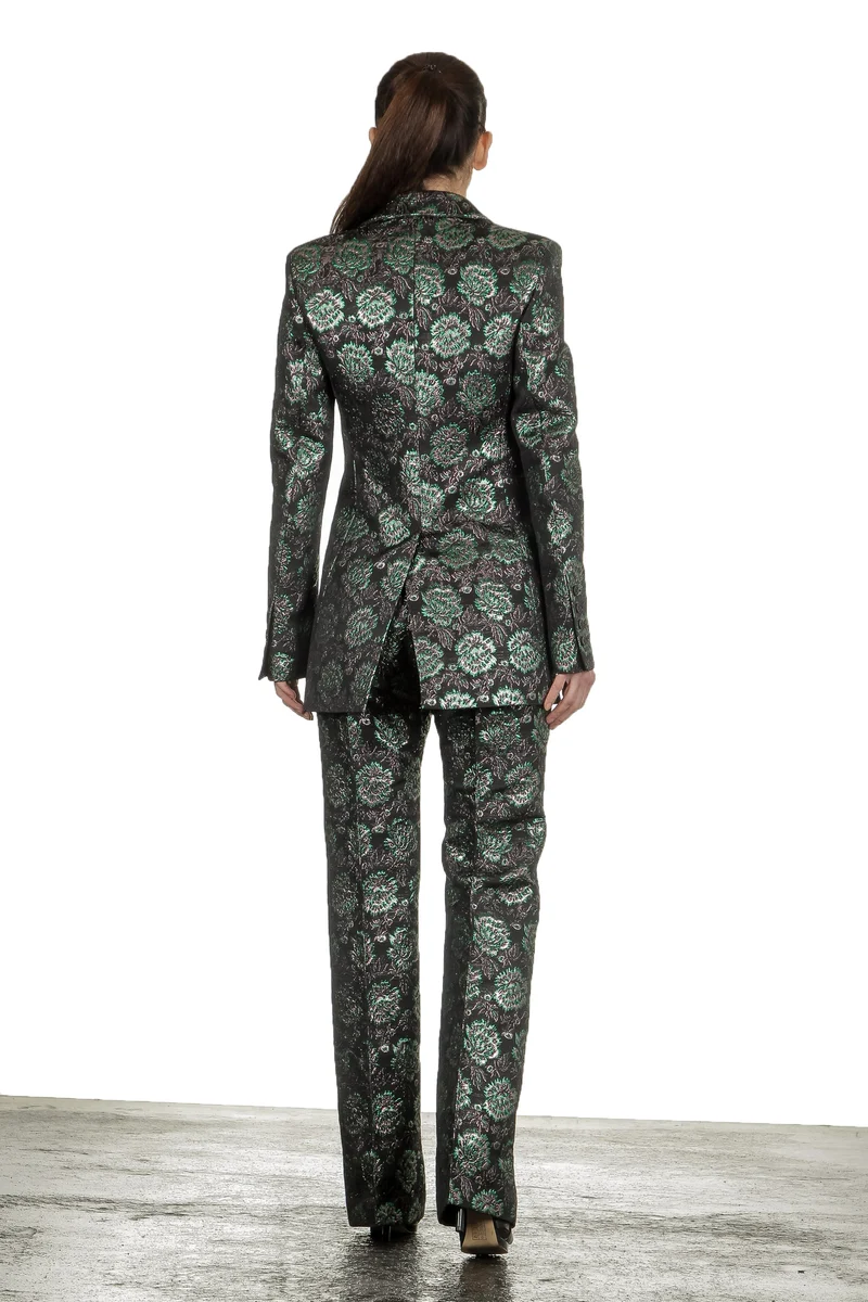 Paco Rabanne Damen Blazer mit Blumenmuster mehrfarbig