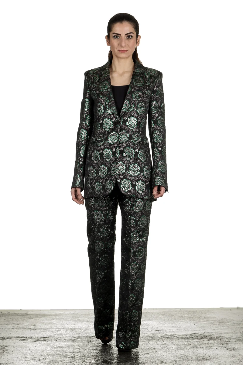 Paco Rabanne Damen Hose mit Blumenmuster mehrfarbig