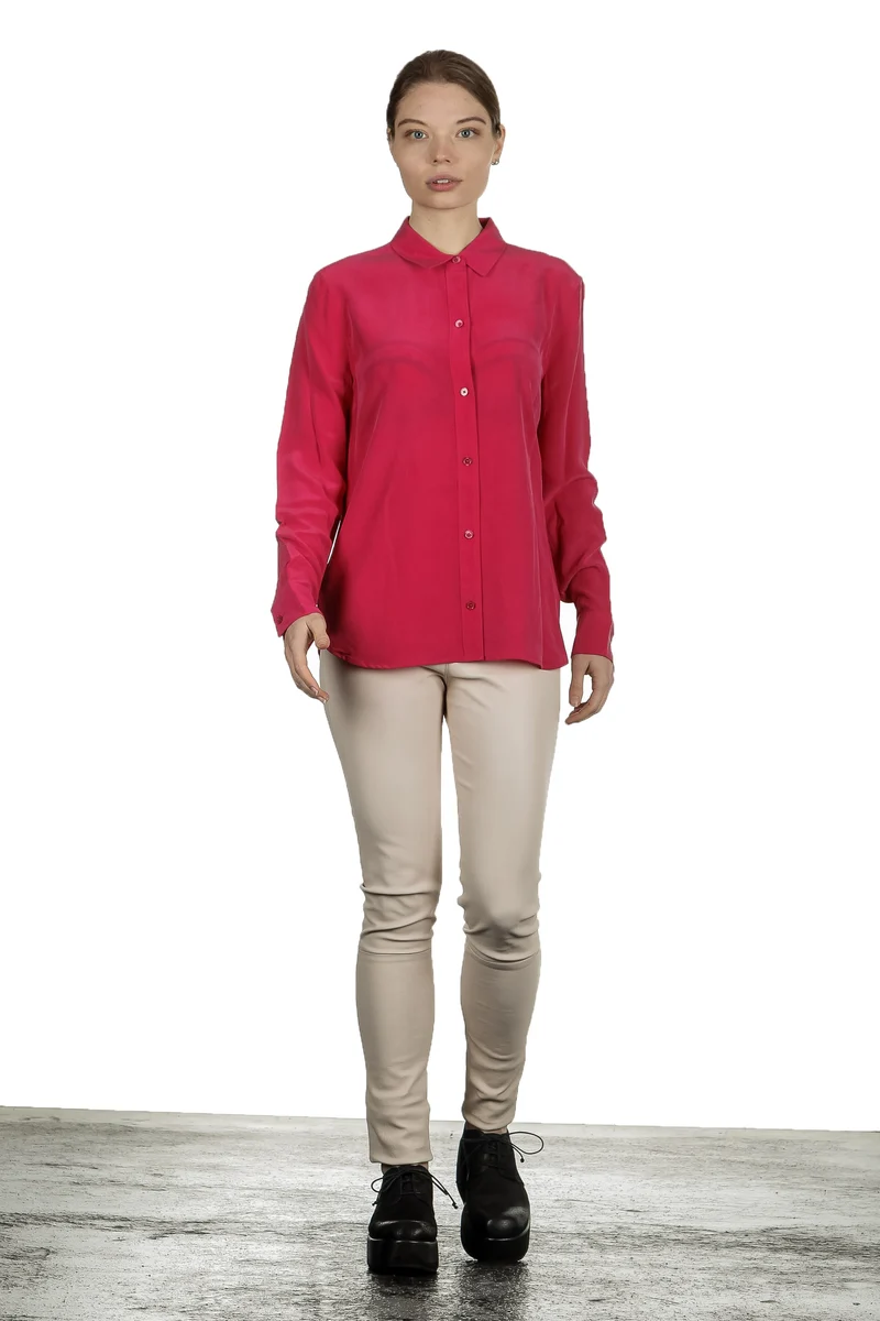 Equipment Seidenbluse magenta