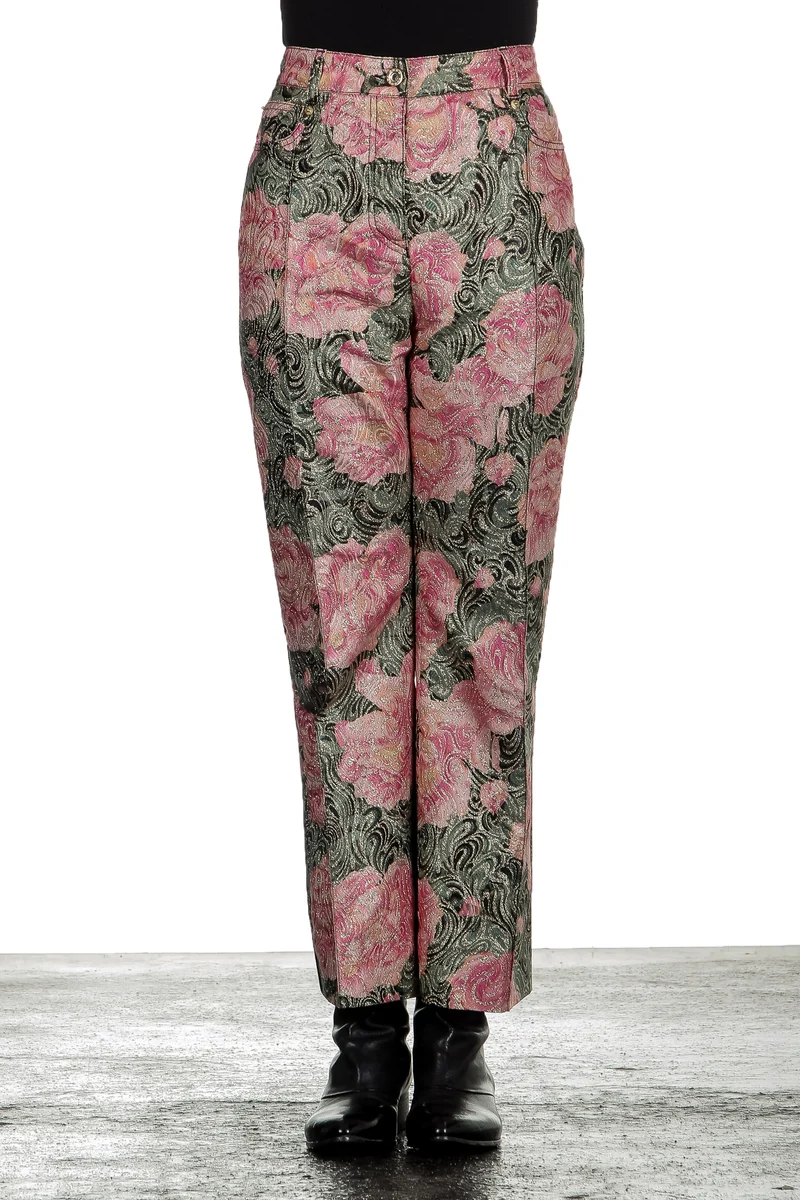 Paco Rabanne Damen 7/8 Hose mit Blumenmuster multicolor