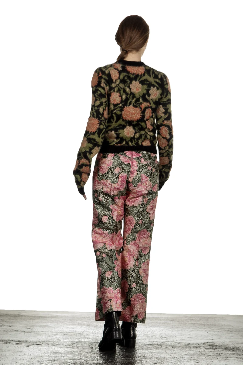 Paco Rabanne Damen 7/8 Hose mit Blumenmuster multicolor