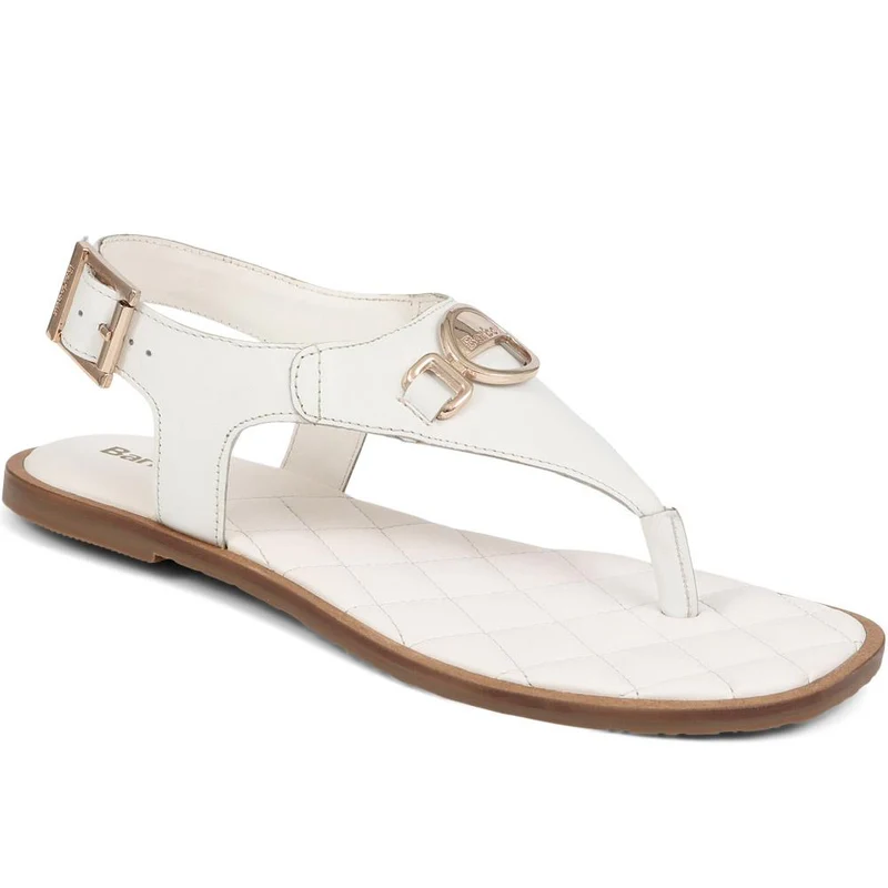 Vivienne Embellished Leather Sandals - BARBR39506 / 324 825 - White