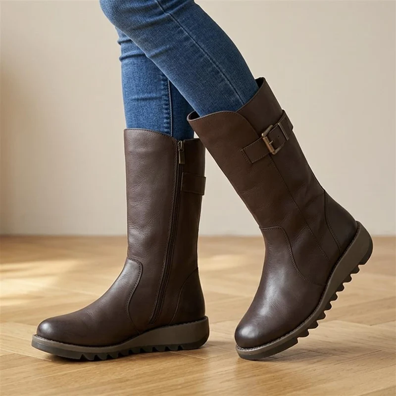 Edita2 Leather Long Boots - EDITA2 / 329 733 - Brown
