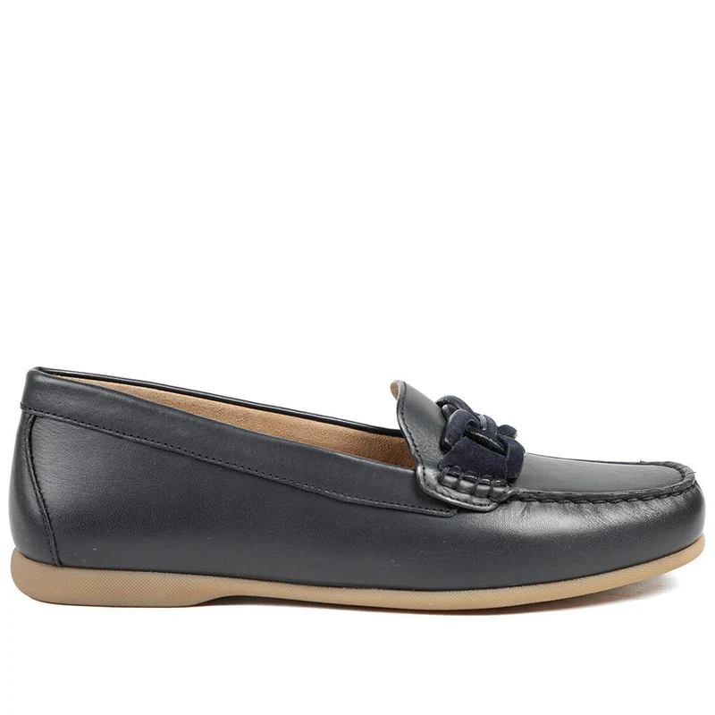 Gabor Bada Leather Loafers - GAB43518 / 328 861 - Navy Leather
