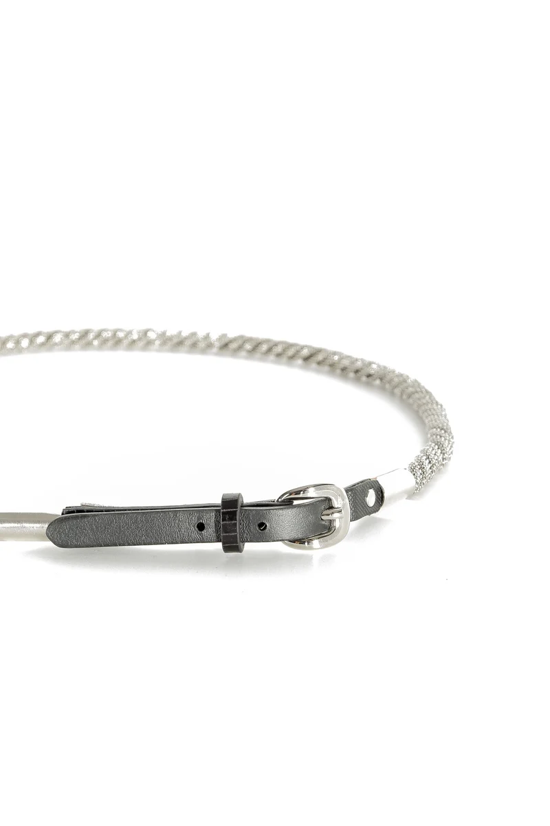 NANNI Metall Kettengürtel in silber