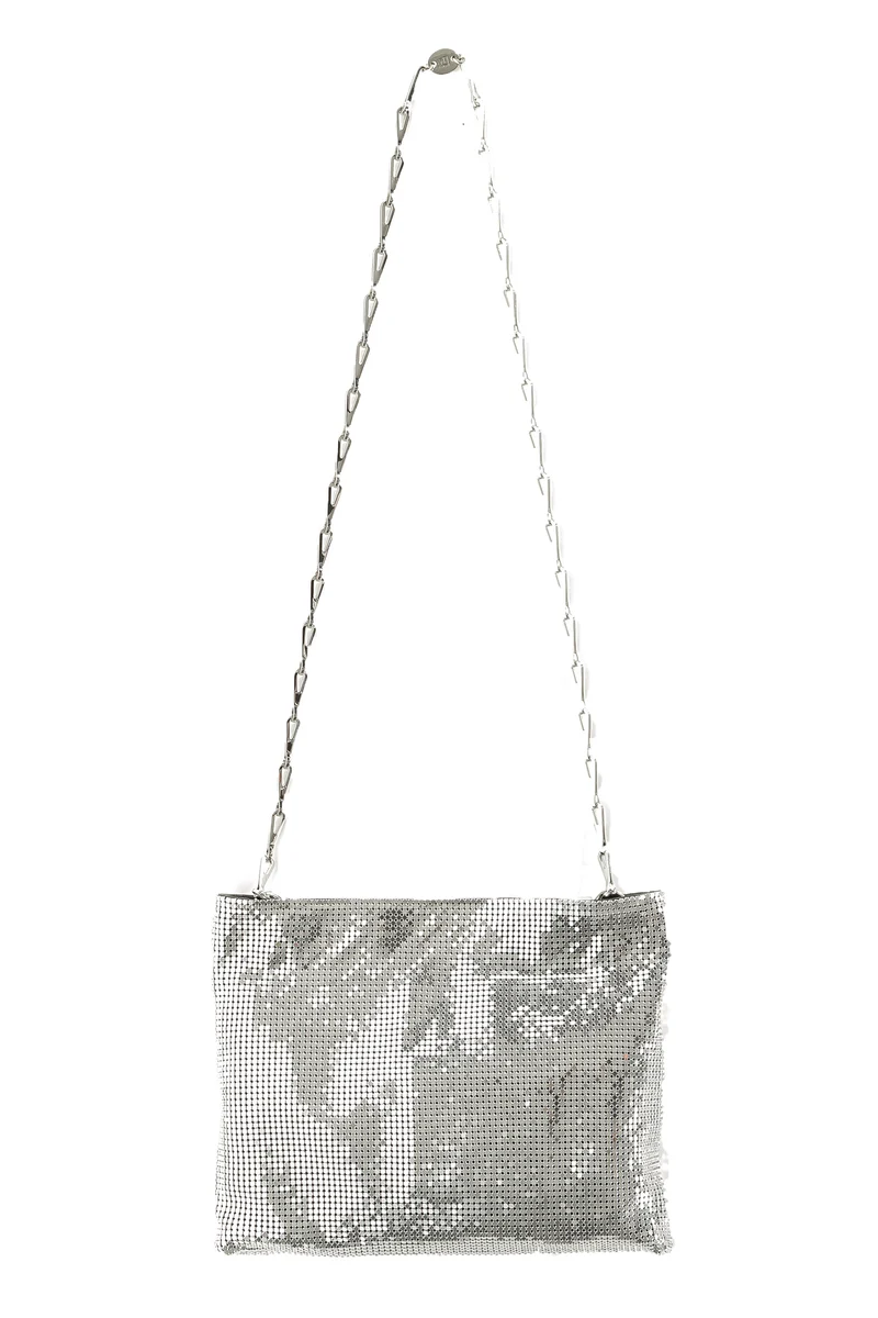 Paco Rabanne Pixel 1969 Umhängetasche silber