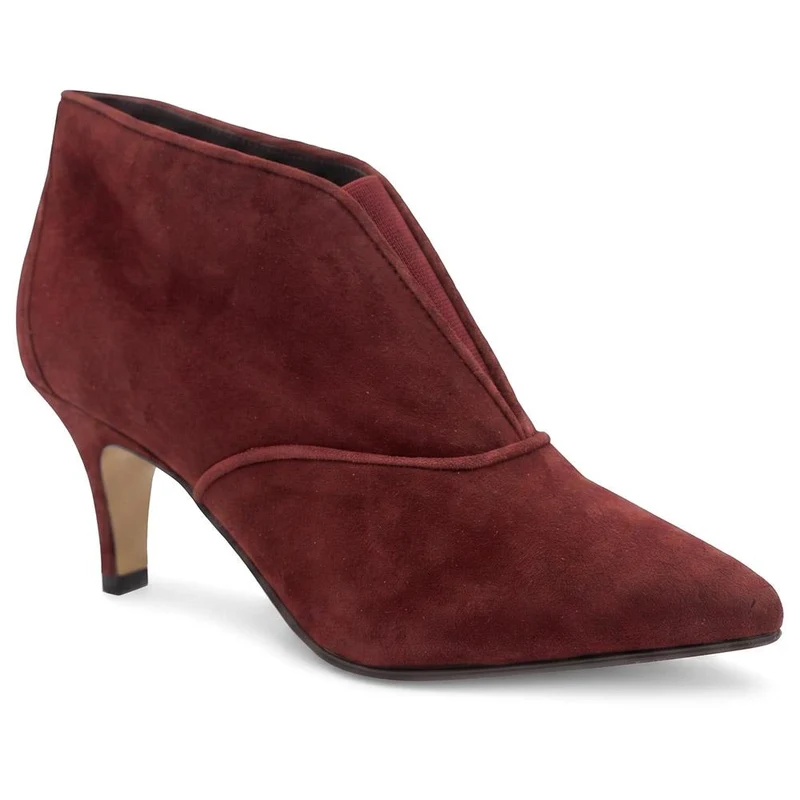 Kalliope Smart Leather Stiletto Ankle Boots - KALLIOPE / 329 779 - Burgundy