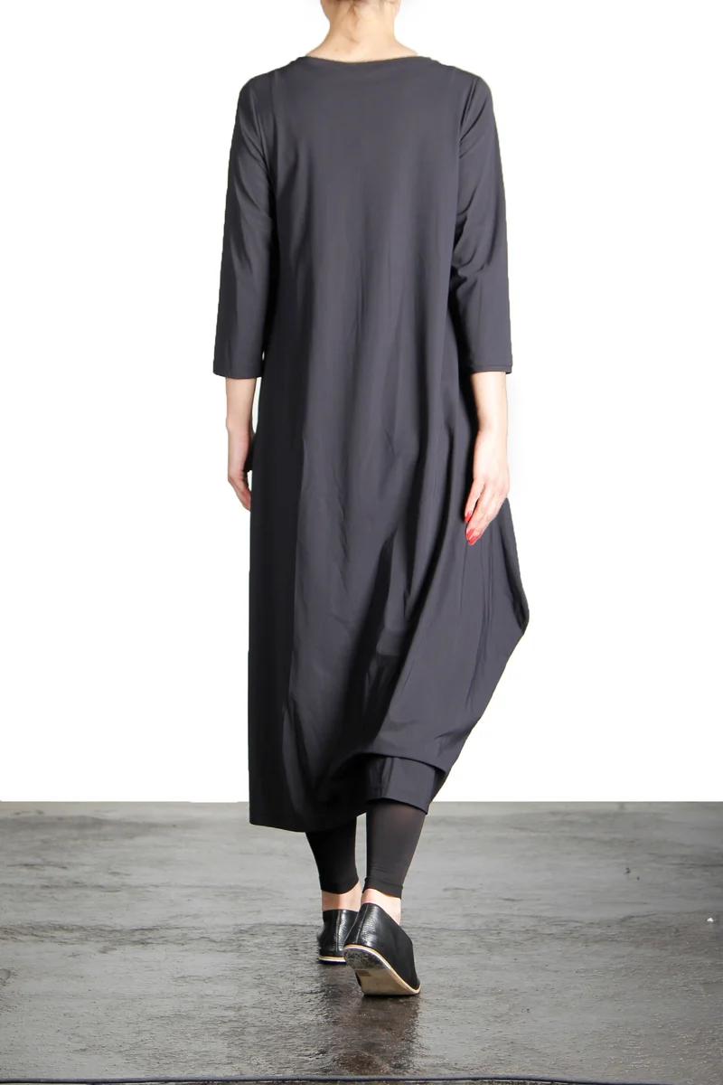 Yukai Damen Kleid Asymetrisch schwarz