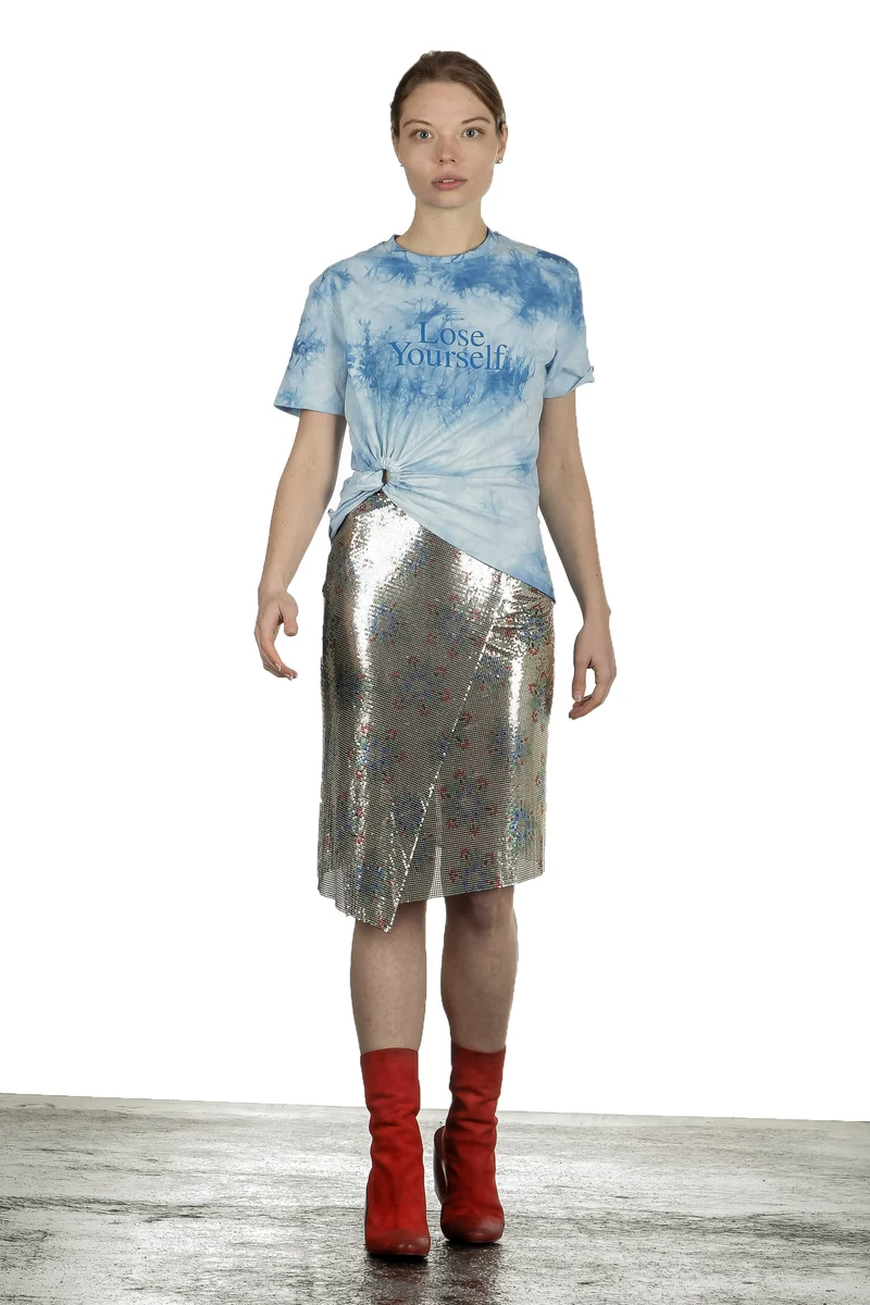 Paco Rabanne Damen LOSE YOURSELF T-Shirt blau