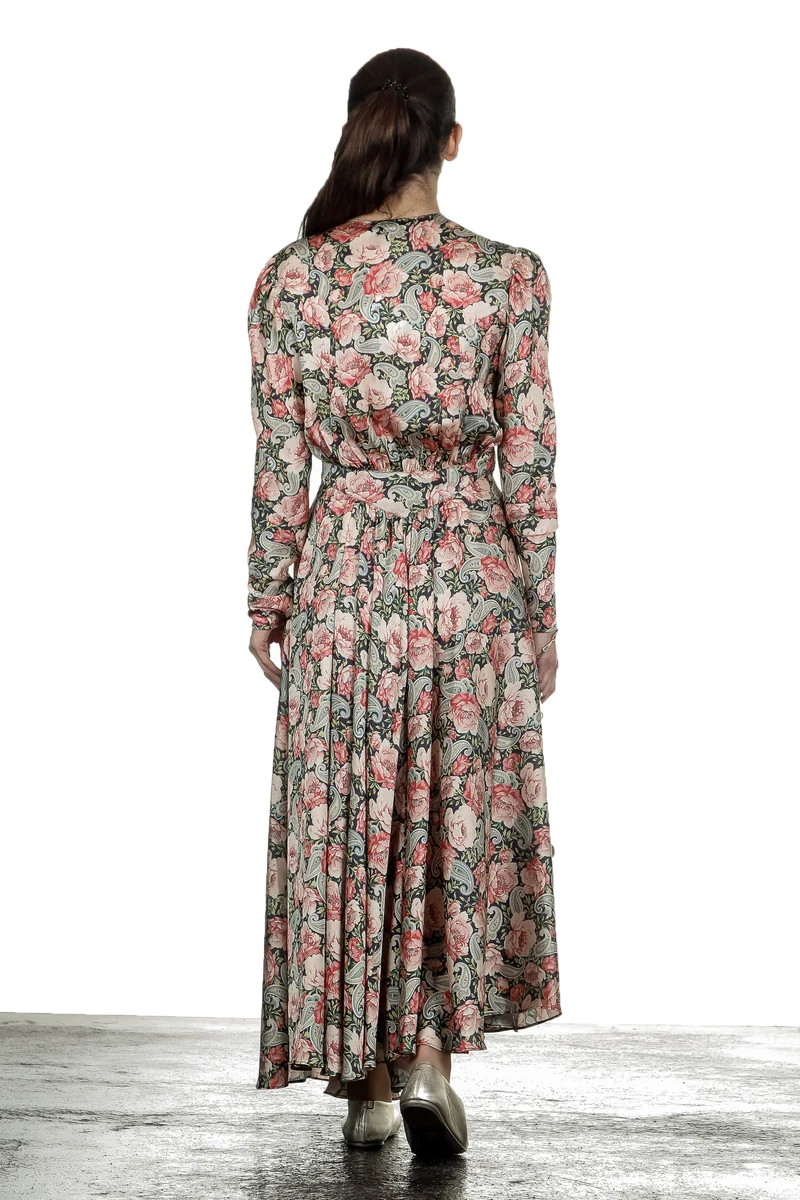 Paco Rabanne Damen Maxikleid mit Blumen-Print