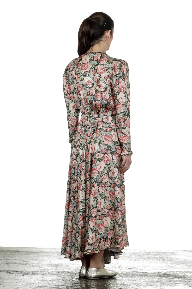 Paco Rabanne Damen Maxikleid mit Blumen-Print