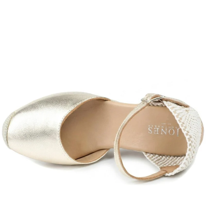 Rayna Leather Buckled Espadrilles - RAYNA / 329 413 - Gold Leather