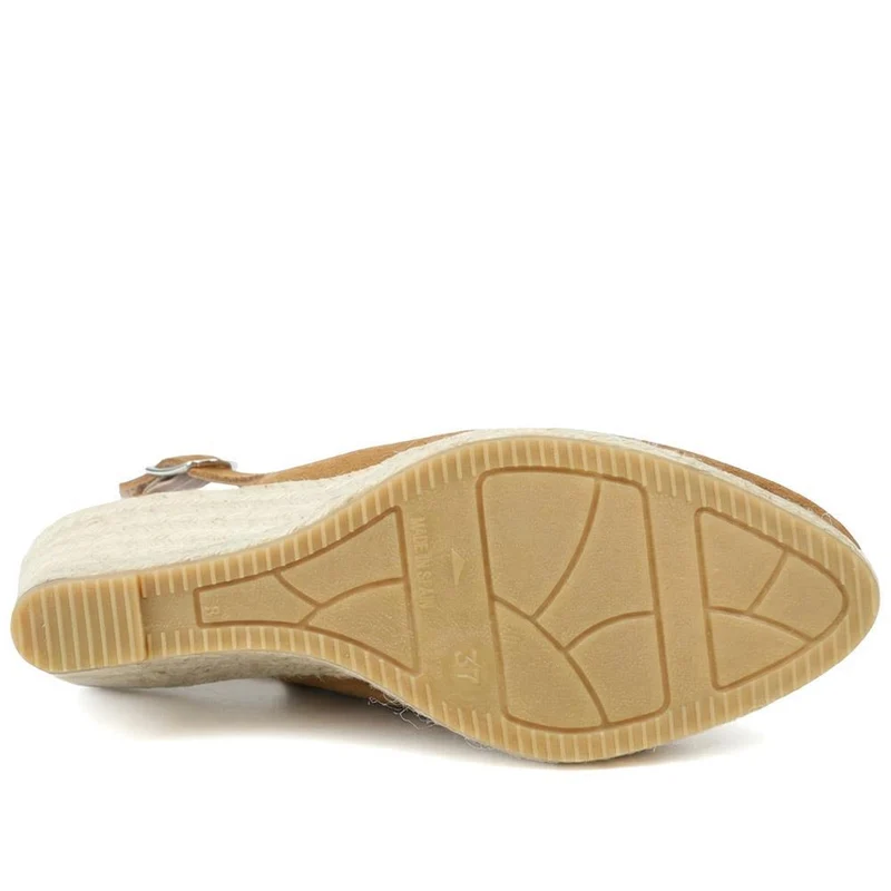 Rayna Leather Buckled Espadrilles - RAYNA / 329 413 - Gold Leather