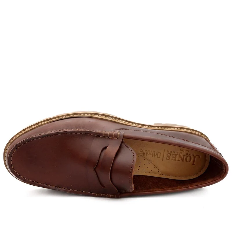Peregrine Chunky Leather Penny Style Shoes - PEREGRINE / 330 106 - Brown