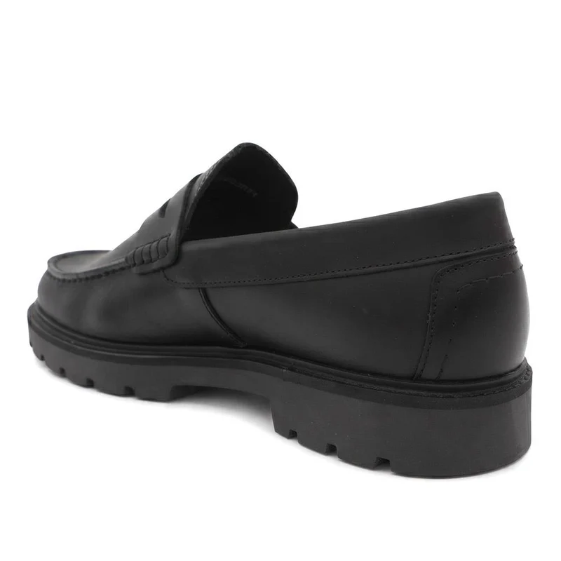 Peregrine Chunky Leather Penny Style Shoes - PEREGRINE / 330 106 - Black