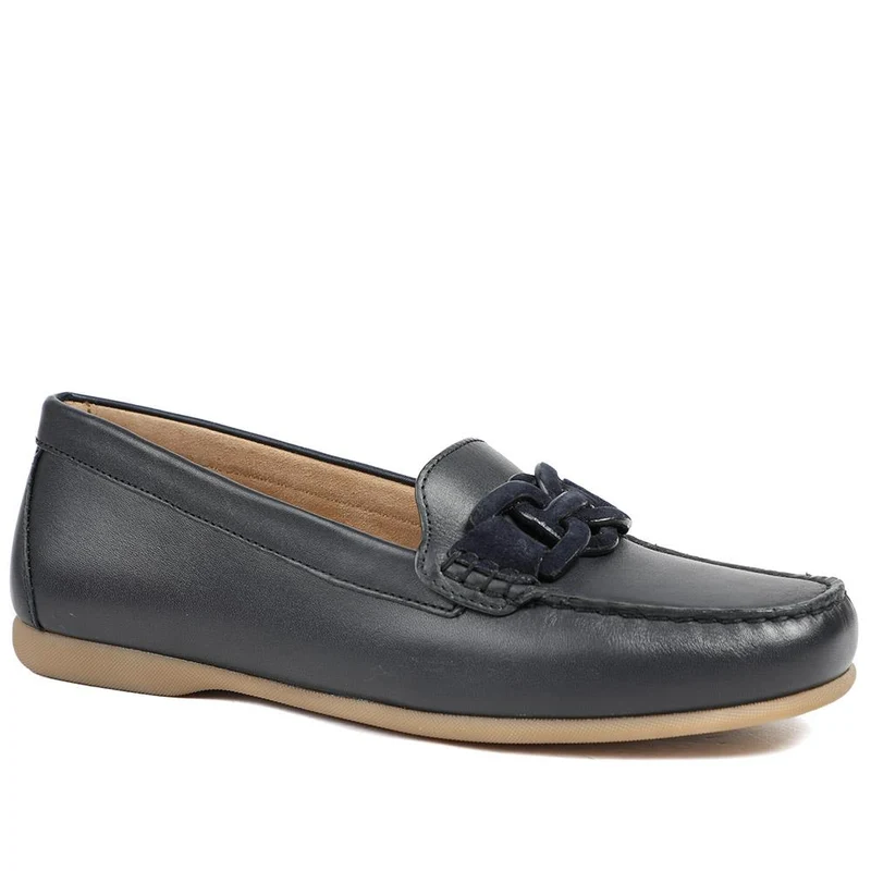 Gabor Bada Leather Loafers - GAB43518 / 328 861 - Navy Leather