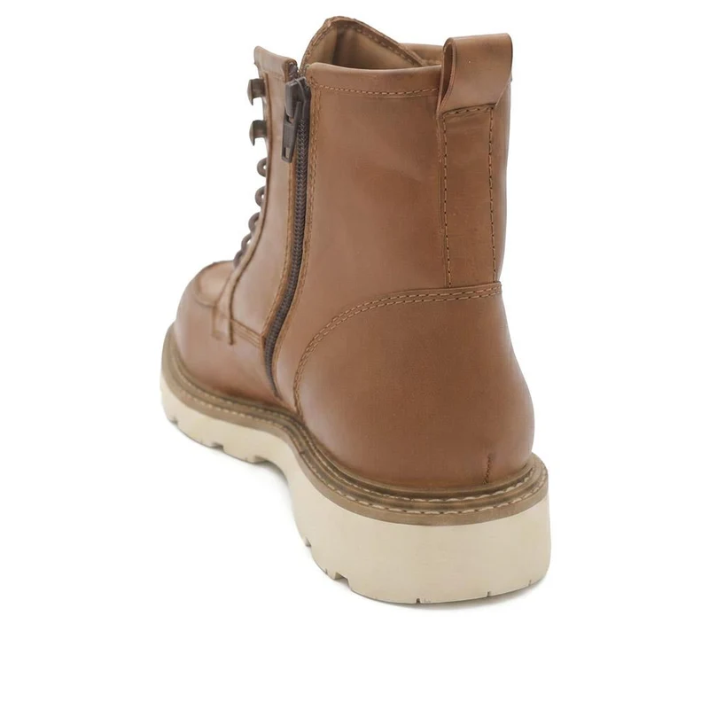 Essex Chunky Leather Boots - ESSEX / 328 074 - Tan Leather