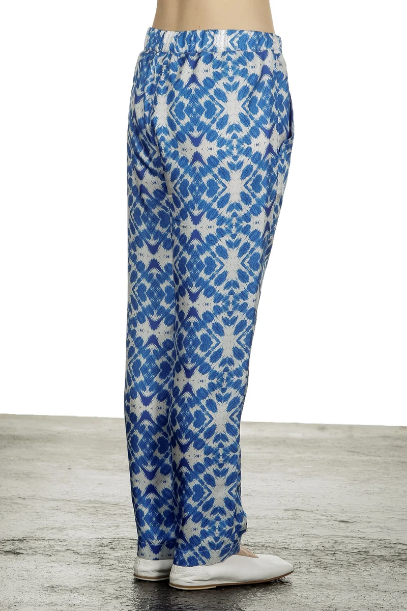 813 Ottotredici Damen Hosenrock mit Print aus Seide mehrfarbig