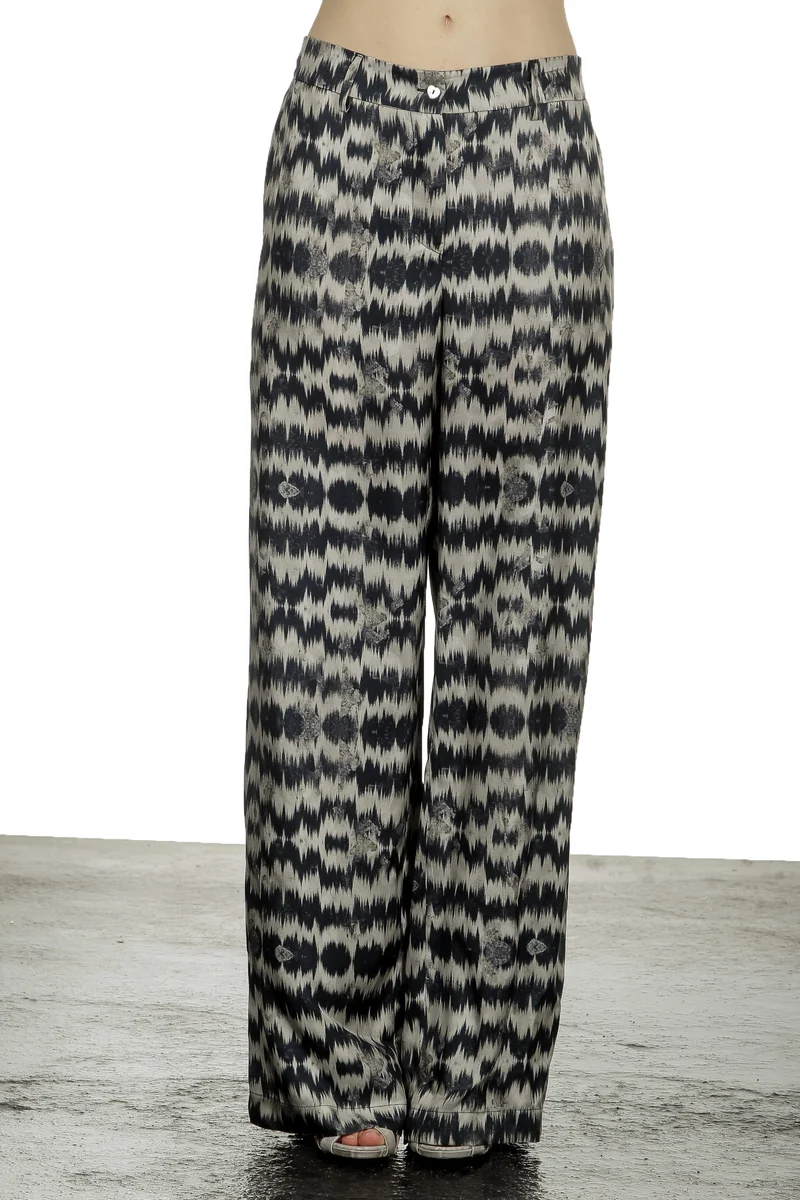 813 Ottotredici Damen Hosenrock mit Print aus Seide mehrfarbig