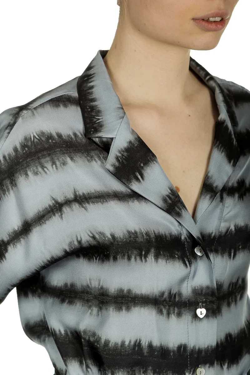 813 Ottotredici Damen Overall mit Print aus Seide mehrfarbig